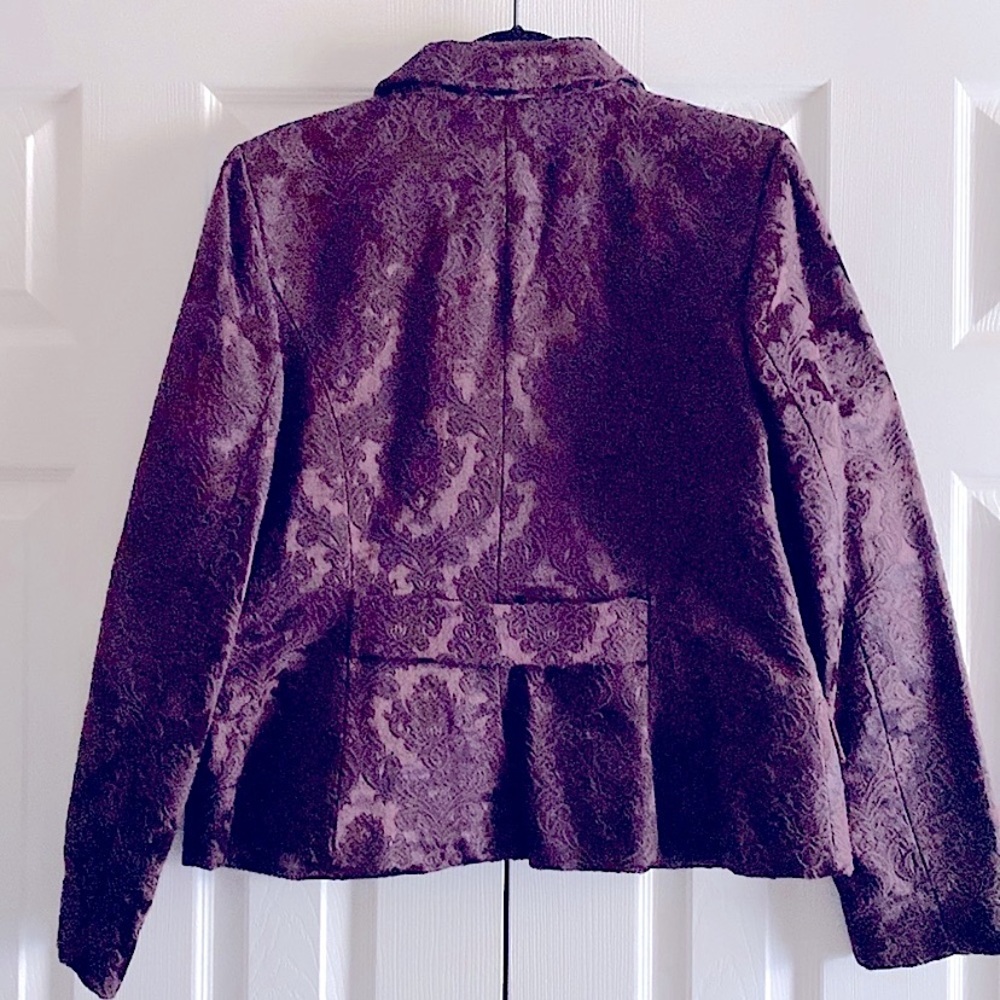 APOSTROPHE FLOCKED SINGLE BREASTED BLAZER WHIMSIG… - image 2